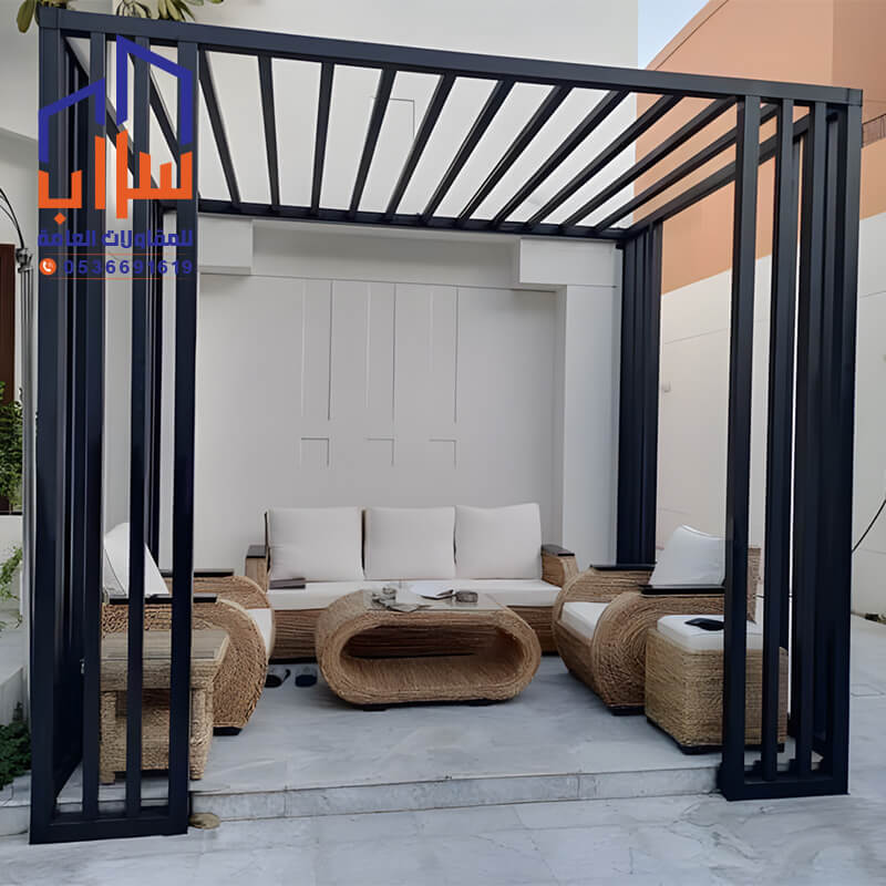 برجولات حديد الرياض من مؤسسة مظلات وسواتر سراب