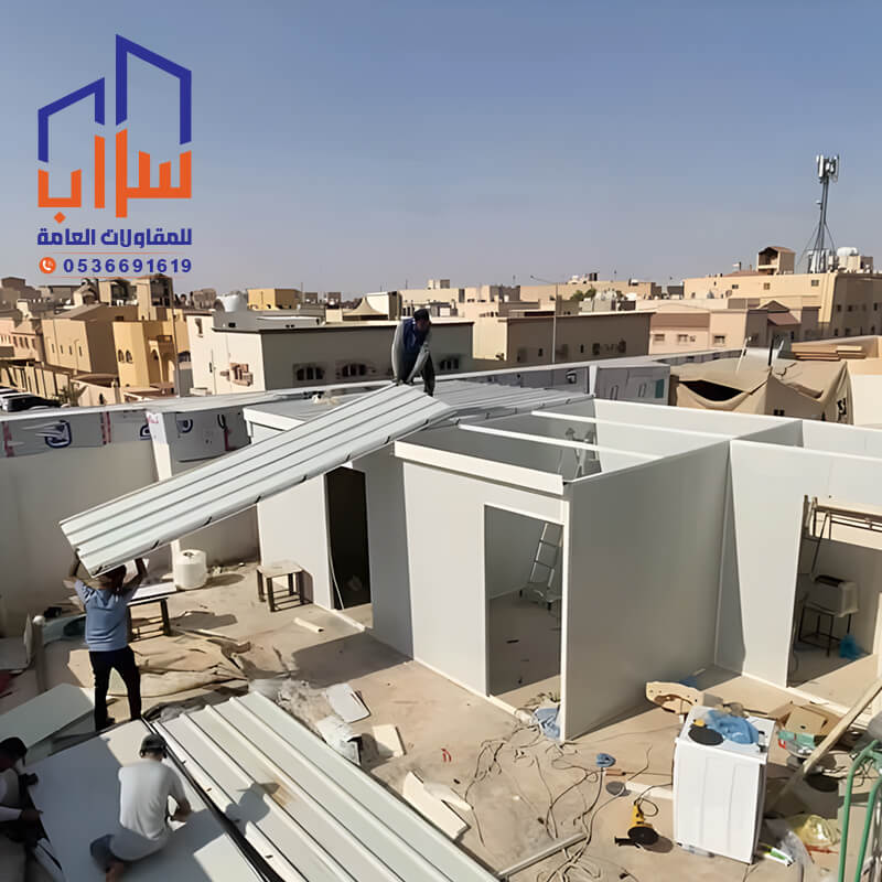 تركيب ملاحق ساندوتش بانل مؤسسة سراب